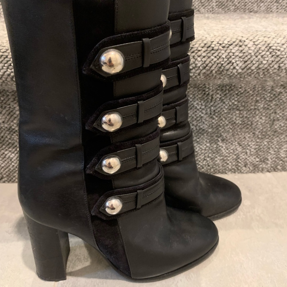 Isabel Marant, Arnie leather military boots in black